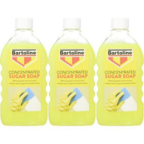 Bartoline Sugar Soap Concentrate, Flask, 500ml    69404811 (Pack of 3)