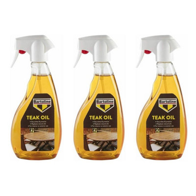 Bartoline Teak Oil Ready to Use Trigger Spray 500ml (Pack of 3)