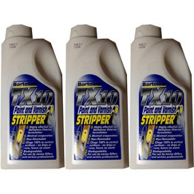 Bartoline TX10 Paint and Varnish Stripper 1 Litre (Pack of 3)