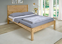 Barton 4ft6 Double Size Slatted Bed Frame Solid Waxed Pine