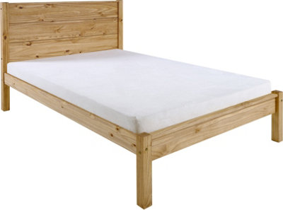 Barton 4ft6 Double Size Slatted Bed Frame Solid Waxed Pine