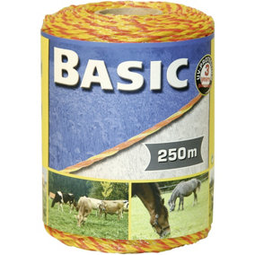 Basic Fencing Stainless Steel Polywire Yellow/Orange (250m)