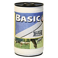 Basic Fencing Tape White (200m x 20mm)