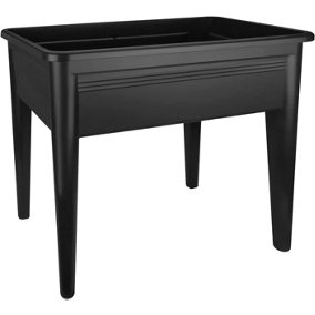 Basic Super XXL Plant Planter Bed Strong Sturdy Potting for Home Garden Balcony Decoration Station Urban Growing Grow Table Black
