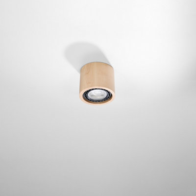 Basic Wood Natural 1 Light Classic Ceiling Light