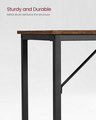 Basic Work Desk, Industrial Style Office Table with Simple Assembly ...
