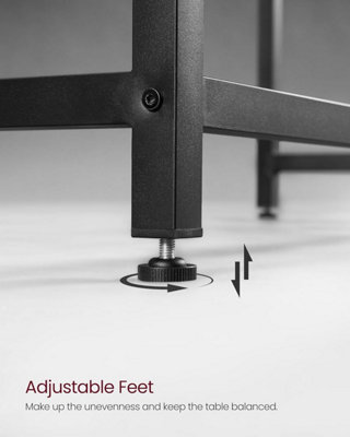 Basic Work Desk, Industrial Style Office Table with Simple Assembly ...
