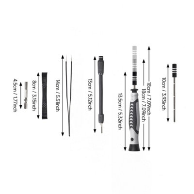 Basics Magnetic Ratcheting Wrench and Electronics Precision Screwdriver Set Mini Repair Tool Kit for Computer, Laptop, Phone