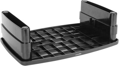 Basics Rectangle Adjustable Computer Monitor Desk Stand Black