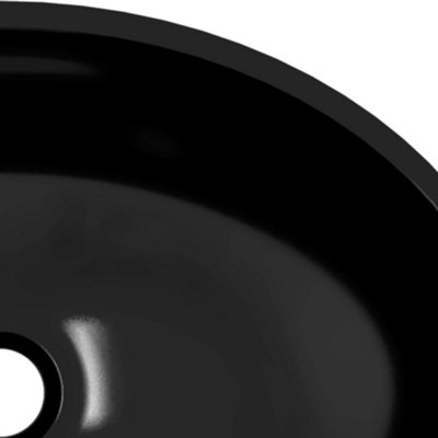 Basin Glass 50x37x14 cm Black for Bathroom