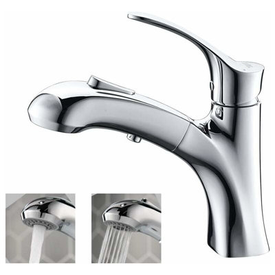 Basin mixer tap bathroom faucet with pullout water jets, durable brass ...