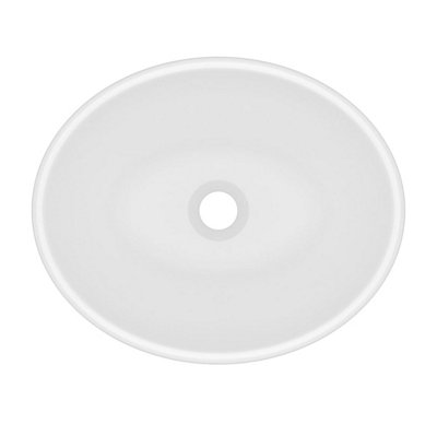 Basin Sink Countertop Cloakroom Ceramic Bowl Bathroom White 400mm - 3