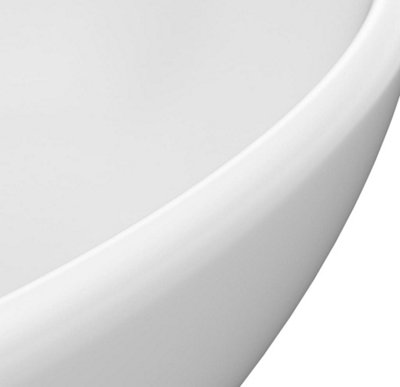 Basin Sink Countertop Cloakroom Ceramic Bowl Bathroom White 400mm - 5