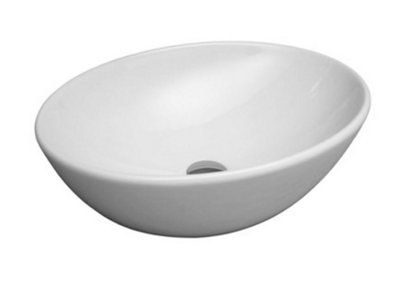 Basin Sink Countertop Cloakroom Ceramic Bowl Bathroom White 400mm - 8