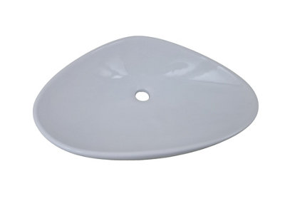 Basin Sink Countertop Cloakroom Ceramic Bowl Bathroom White 490mm