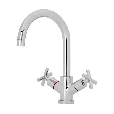 Basin sink tap cross handles chrome finish