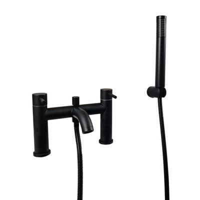 Basin Square Mixer Bath Filler Tap Set Bathroom Modern Waterfall Black Finish Price Comparisons | Compare The Build