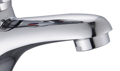 Basin Tap Mono Sink Mixer Modern Bathroom Single Lever Brass Chrome with Fixings - 4