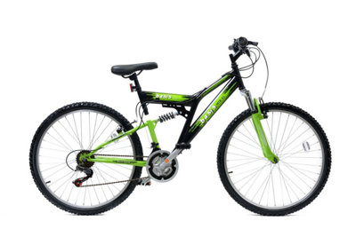 Basis 2 Full Suspension Mountain Bike - 26in Wheel - 18 Speed Black Green