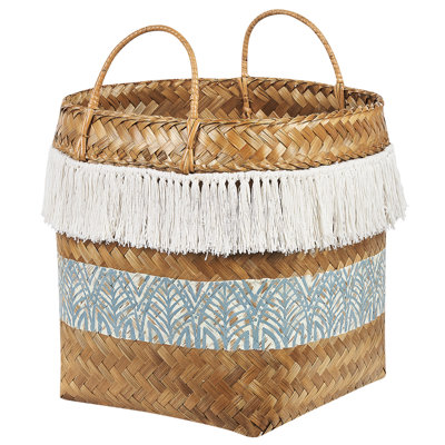 Basket MESUJI Bamboo Wood Natural