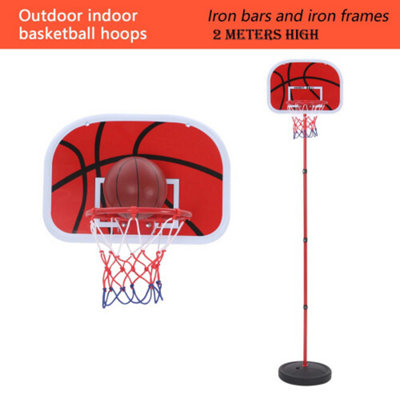 Basketball Hoop Net Kids Backboard Stand Rack Set Adjustable