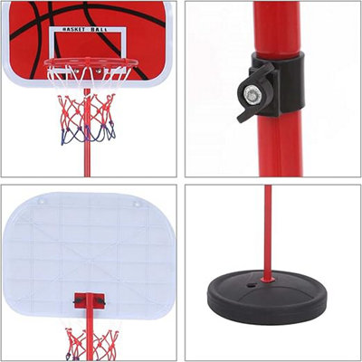 Basketball Hoop Net Kids Backboard Stand Rack Set Adjustable