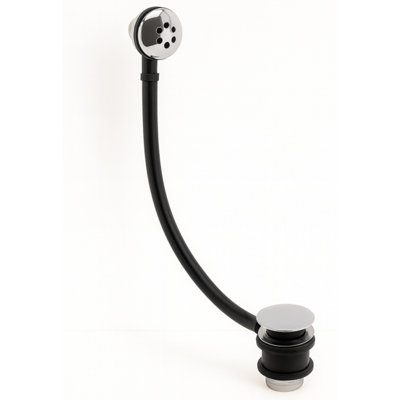 Bath Combined Click Waste Large Chrome Finish with Overflow Connection ...