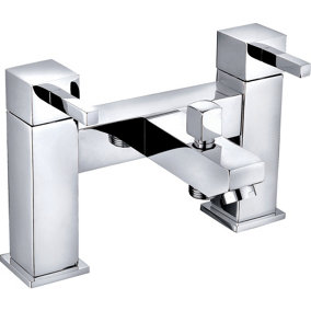 Bath Filler Mixer Tap With Shower Handle Chrome Finish