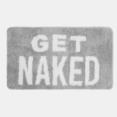 Bath Mat Non Slip Soft Get Naked Shower Textured Absorbent Bathroom Rug - 4