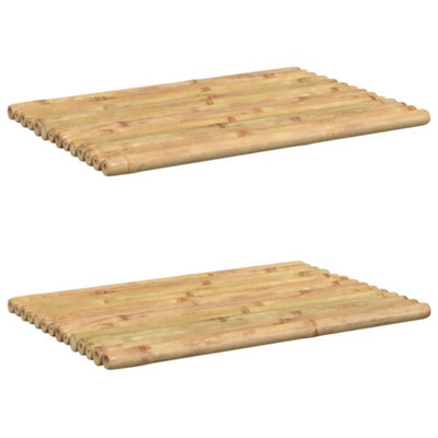 Bath Mats 2 pcs 50x35 cm Bamboo - 4