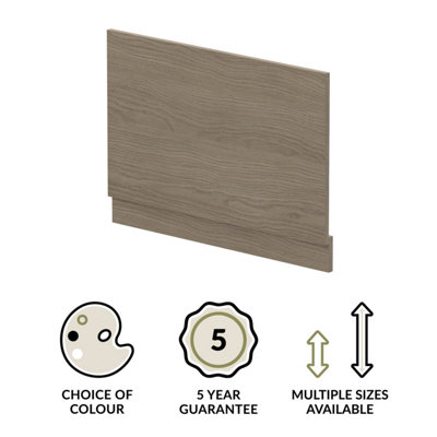 Bath MFC End Panel & Plinth - 800mm - Woodgrain Solace Oak - 3