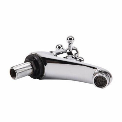 Bath pillar taps chrome finish hot and cold taps