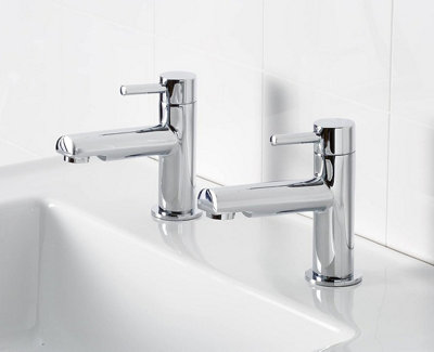 Bath Pillar Taps Chrome Finish Hot And Cold Taps Price Comparisons | Compare The Build