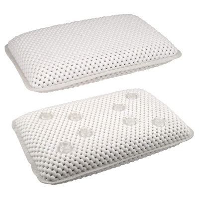 Bath Pillow - Bath and Spa Head Rest with Suction Cups - Bath Cushion Bathing Pillow - Provides support & comfort