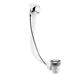 Bath Pop Up Waste with Round Overflow for Baths up to 10mm Thick - Chrome - Balterley