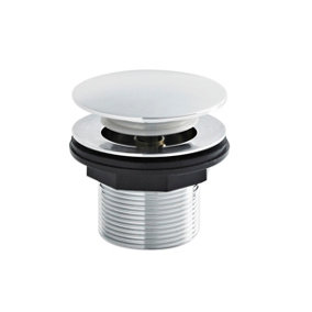 Bath Push Button Waste, No Overflow, for Baths up to 25mm Thick - Chrome - Balterley