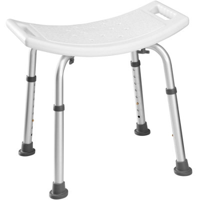Bath seat with adjustable legs, rectangular - white