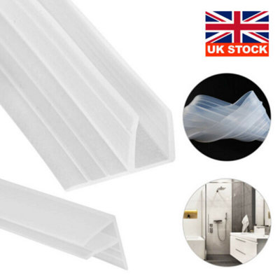 Bath Shower Door Seal Strip for 2m Glass Thickness 6mm Gap