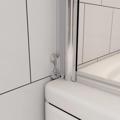 Bath Shower Screen 180 Pivot Screen Panel 8001400mm Safety Tempered ...