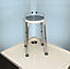 Bath & Shower Stool with Rotating Seat - Waterproof, Rust Resistant & Height Adjustable Mobility Aid Stool with Non-Slip Feet