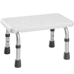 Bath step with adjustable legs - white