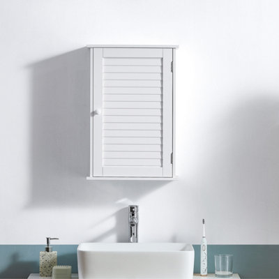 Bath Vida Priano Armoire de Salle de Bain Armoire de Rangement sur Pied en Bois Tallboy Unit, Blanc