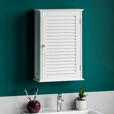 Bath Vida Liano White 1 Door Bathroom Wall Cabinet