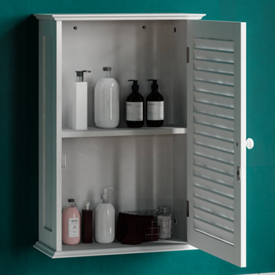 Bath Vida Liano White 1 Door Bathroom Wall Cabinet