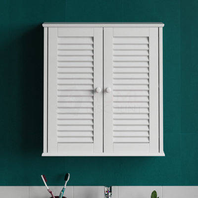 Bath Vida Liano White 2 Door Bathroom Wall Cabinet