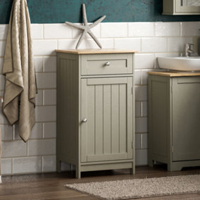 Bath Vida Priano Grey 1 Door 1 Drawer Freestanding Bathroom Cabinet