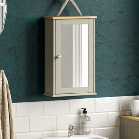 Bath Vida Priano Grey 1 Door Mirrored Bathroom Wall Cabinet