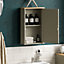 Bath Vida Priano Grey 1 Door Mirrored Bathroom Wall Cabinet
