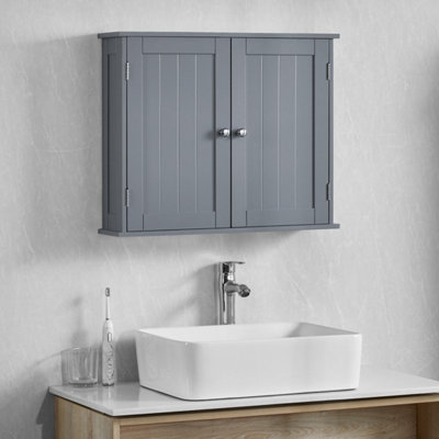 Bath Vida Priano Grey 2 Door Bathroom Wall Cabinet