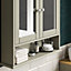 Bath Vida Priano Grey 2 Door Mirrored Bathroom Wall Cabinet With Shelf